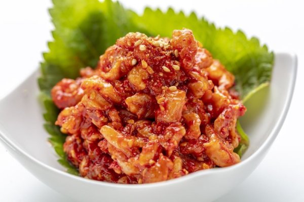 画像1:  コリコリ食感たまらない 韓国三代珍味 ご飯３杯真鱈のチャンジャ 150g  (1)